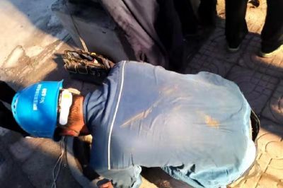 蓬萊市供電公司冒高溫開展新上電纜分接柜、敷設電纜工程