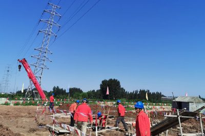 拆除110千伏盤辛、盤蔣線27號鐵塔嚴重傾斜