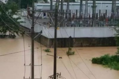 電線旁，盡量別蹚水過！