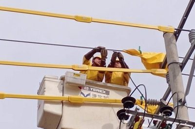 對10千伏596賈莊線30號桿進行帶電消缺